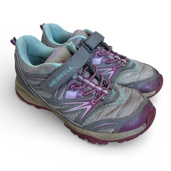 Merrell Other - Merrell Capra Bolt Waterproof Trail Hiking Sneakers Gray Purple Girls Size 1W